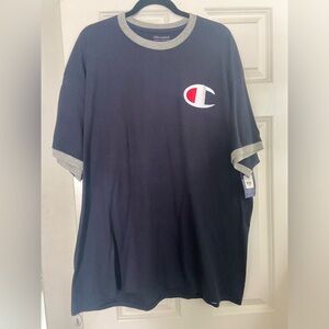 Champion Classic Navy Tee with Logo